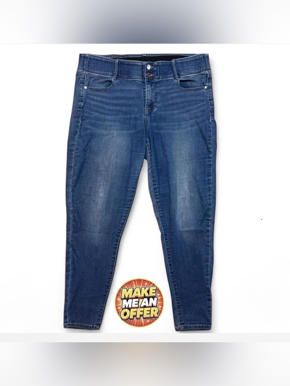 New Classic Blue Stretch Denim Jeggings - Slim High-Rise - SZ 16